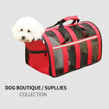 

Dog Cat Handbag Four-sided Breathable Net Pet Bag Cage Out Portable Folding Pet Carrying Case Pet Carrier Dog Accessories