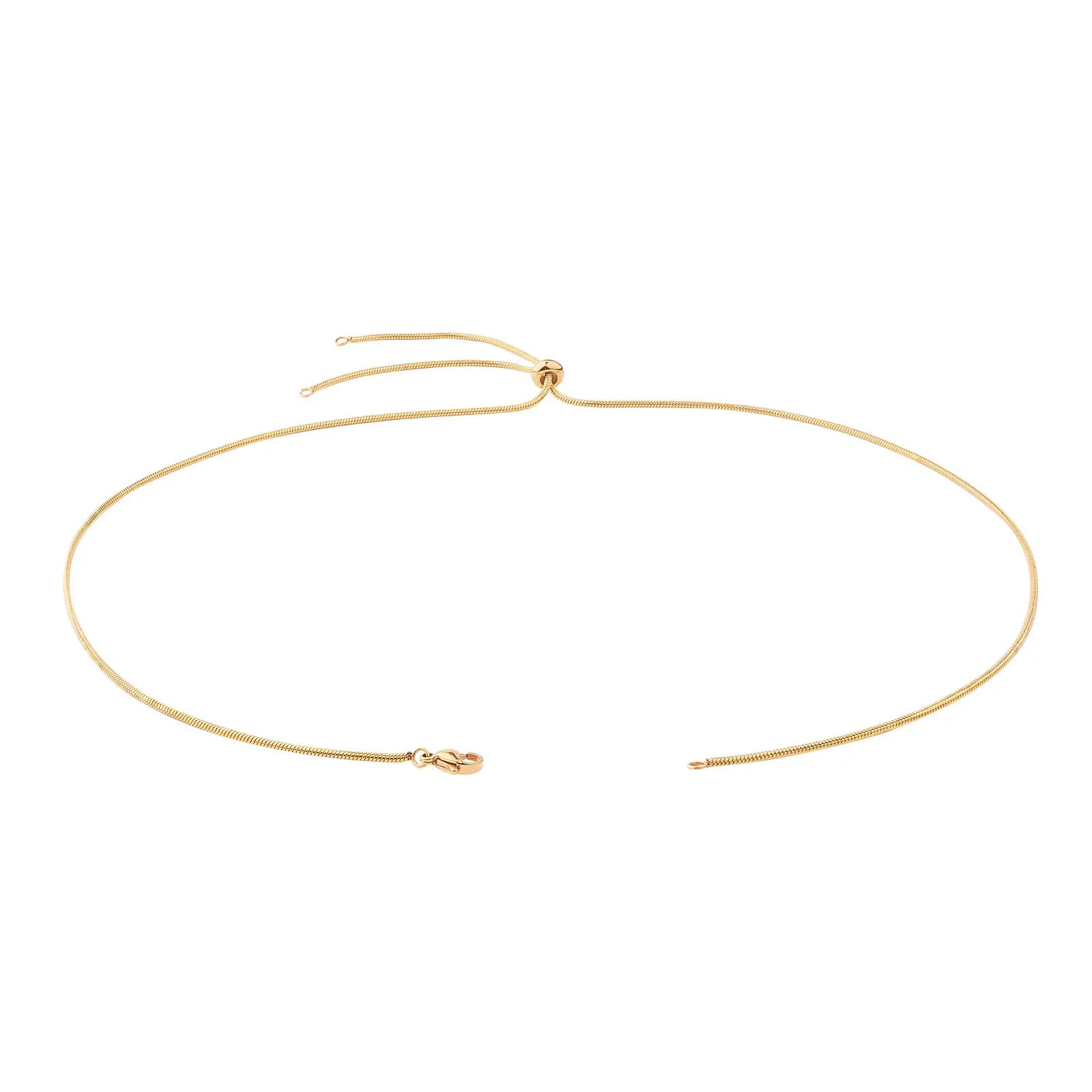 

Регулируемые змеиные цепи из нержавеющей стали 304 с зеркальными бусинами для ожерелья, аксессуары для изготовления ювелирных изделий, 2 шт.