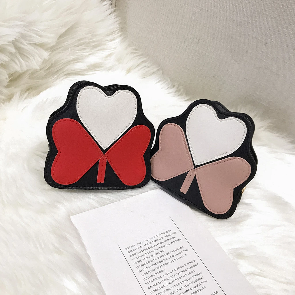 2019 Girl Backpacks Coin Purse Handbag Children Wallet Small Kids Shoulder Handbag Crossbody Purse Money Baby Heart Bags 823