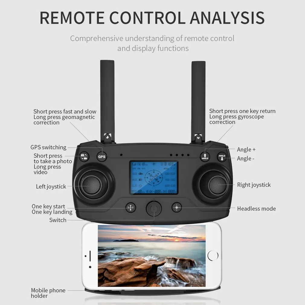 X1 gps двухрежимный Дрон с 4K HD двойной камерой 5G Wifi RC самолет оптическое позиционирование потока складной мини-Дрон