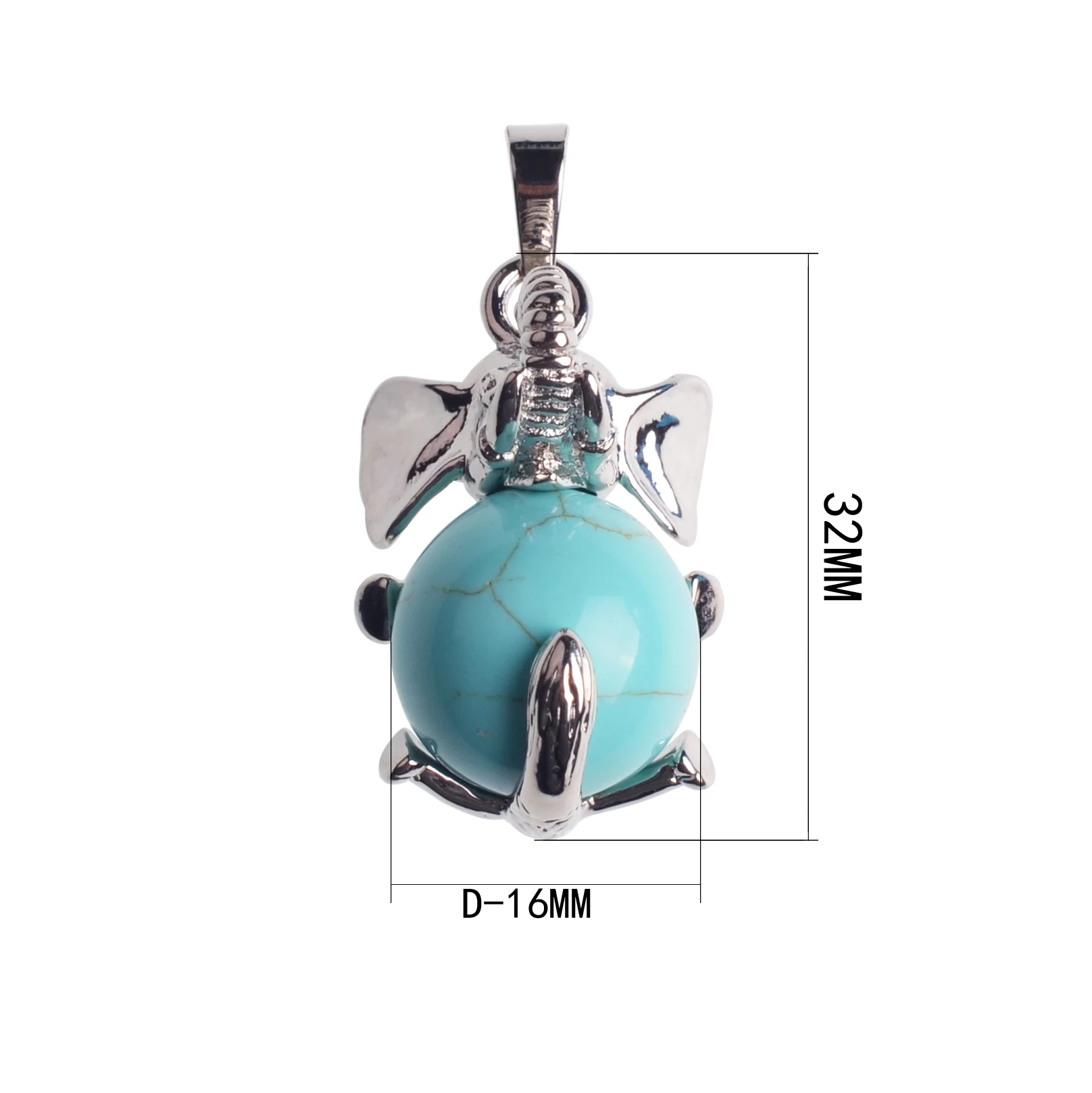 SEVSNESTONE ожерелье Подвесной Рейки Чакра 16 мм натуральный камень бусины Слон цинковый сплав Подвески для женщин женские ювелирные изделия