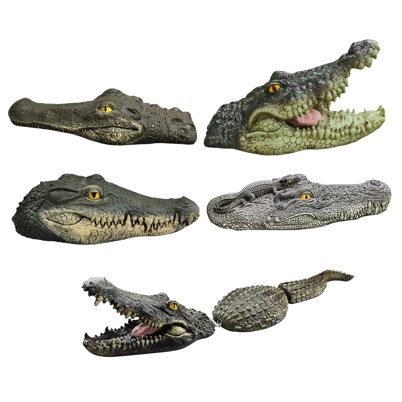 Alligator Simulation Floating Crocodile Decoy Head Fun Water for Pool Garden Park Predator Ducks Away | Дом и сад