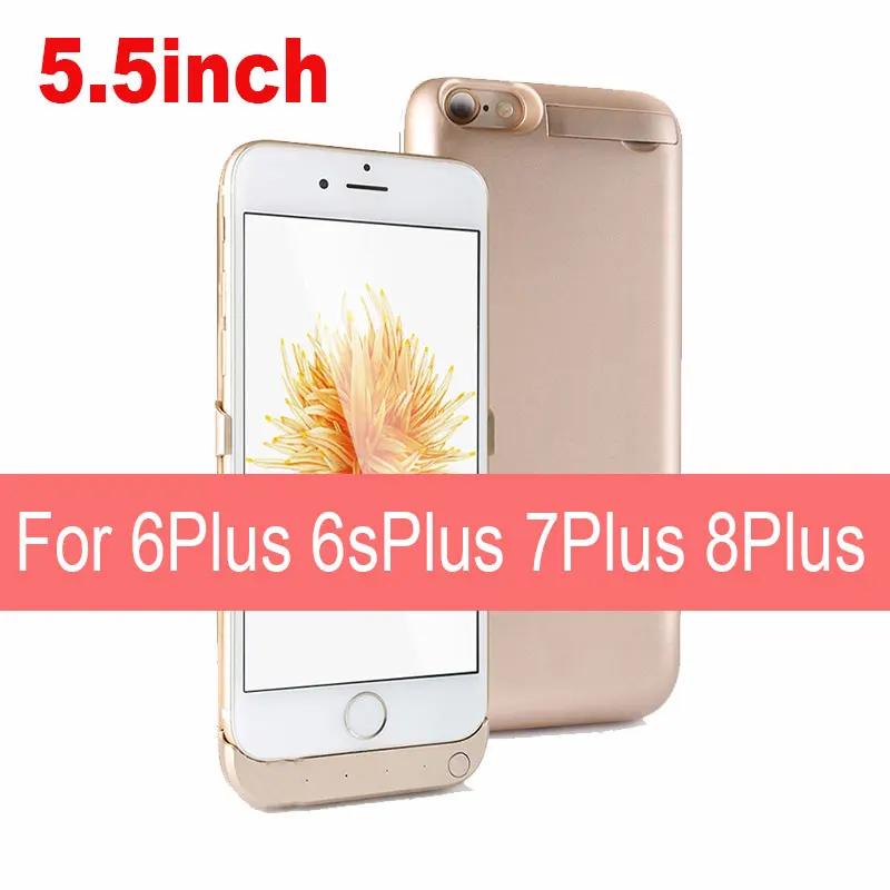 GOLD i6P 6SP 7P 8P Чехол для аккумулятора 10000 мАч для iPhone 6 s 6s, внешний аккумулятор, чехол для зарядки для iPhone 6 6s Plus, чехол для зарядного устройства - Цвет: GOLD i6P 6SP 7P 8P
