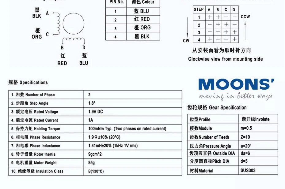 Motor Aprimorado Trianglelab Moons, LDO para Extrusora