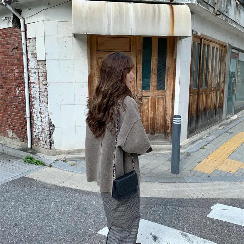 Autumn And Winter New Style Online Celebrity Fashion Elegant Loose Retro Slimming INS Fashion Graceful Coat Women's Super F