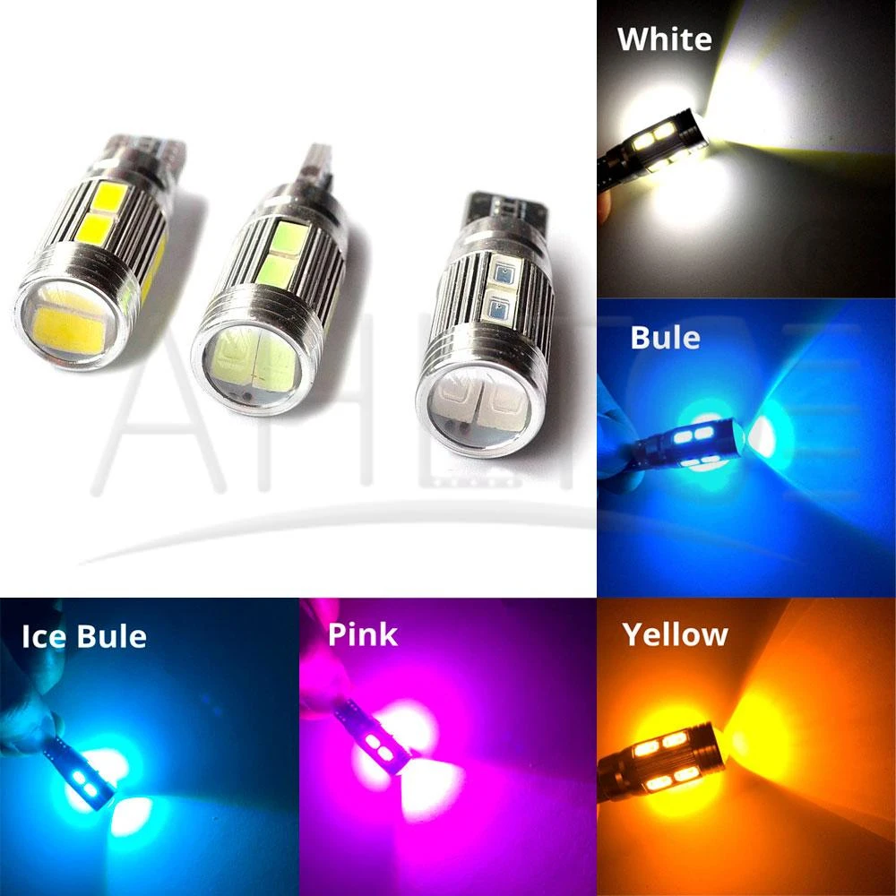 10 шт. Автомобильные светодиодные лампы Canbus T10 5630 10SMD 12 В|Сигнальная лампа| |