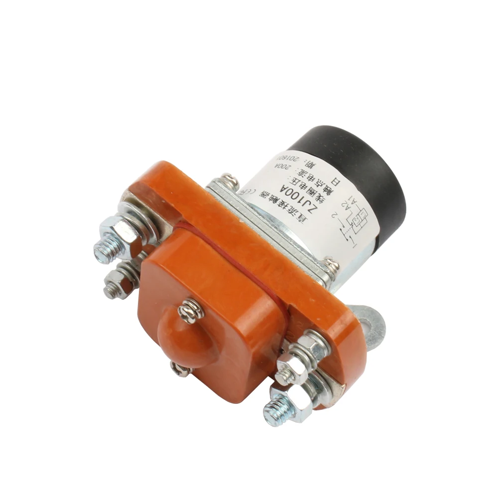 ZJ100A NO(нормально открытый) 12V 24V 36V 48В 60В 72В 100A контактор постоянного тока для мотор погрузчик электромобиль захватить wehicle автомобильная лебедка