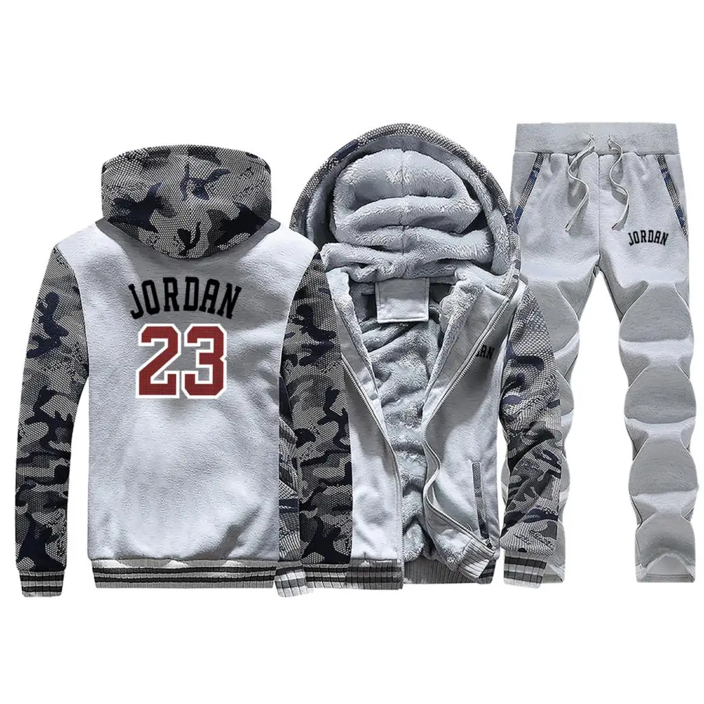 Jordan 23, мужской спортивный костюм, хит, спортивная одежда, мужской спортивный костюм, мужской костюм, мужские теплые штаны, брендовая толстовка+ брюки, мужской костюм - Цвет: Light Gray 1