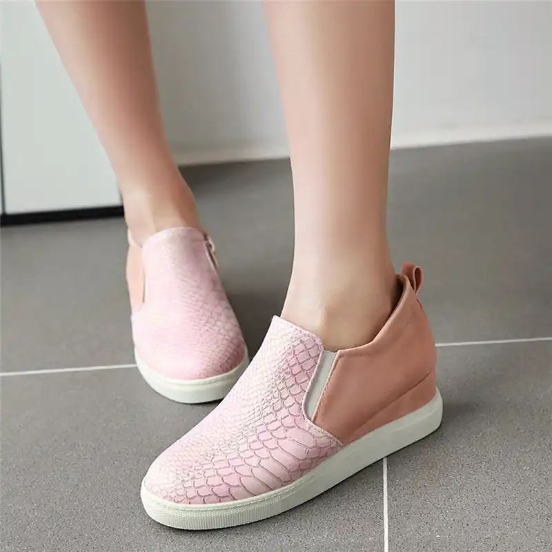 snake wedge sneakers