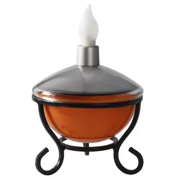 

Solar LED Candle Lamp Iron Art Waterproof Touch Sensor Outdoor Garden Lamp