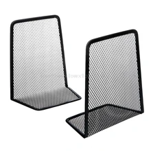 1 Pair Metal Mesh Desk Organizer Desktop Office Home Bookends Book Holder Black Jy20 19 Dropship