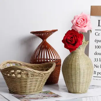 

Storage Baskets laundry Seagrass Baskets Wicker Hanging Flower Pot Baskets Storage Flower Home Pot panier osier basket for toys