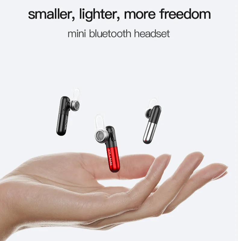 TOTU Stereo Wireless Bluetooth Earphone Mini Business Portable Earphones With Mic Sport IPX7 Waterproof Earbuds Headset