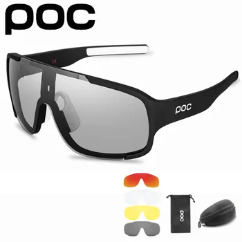 

POC Photochromic Cycling Sunglasses Polarized Outdoor Sports Glasses Men Women MTB Eyewears Mountain Bicycle Goggles 5 Lenses