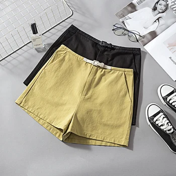 

Shorts Women Casual Loose Plus Size Summer High Waist Cotton Wide Leg Short