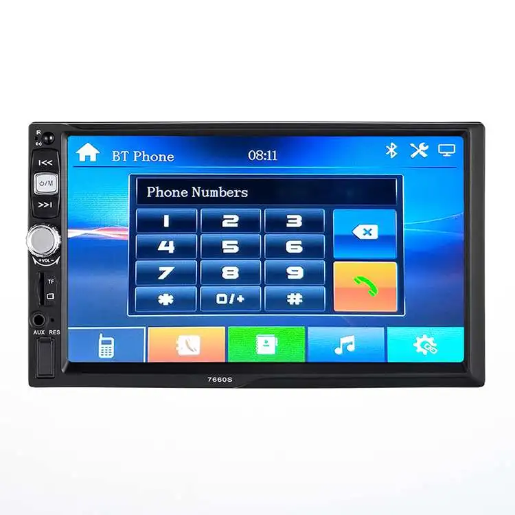 2 Din Car Radio Audio Stereo Mp5 Player Support 7 inch Bluetooth Press Screen