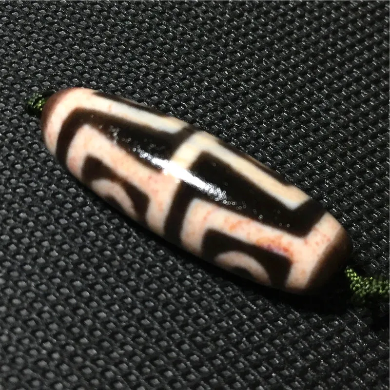 191010-5 Collectable Tibetan Dzi Beads Amulet Beads 4 Eyes with Cinnabar DIY Fine Jewelry Beads Natural Agate Materials