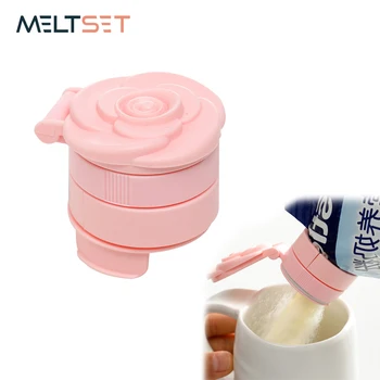 

Plastic Food Bag Cap Pink Food Sealing Cover Lid Kitchen Storage Preserve Sealing Bag Cap Magic Cap Household Bags Clip Tools