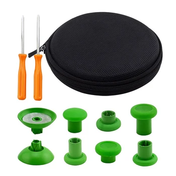 

for One Elite Controller 8Pcs Metal Replacement Swap Thumbsticks Joystick Caps Controller Green