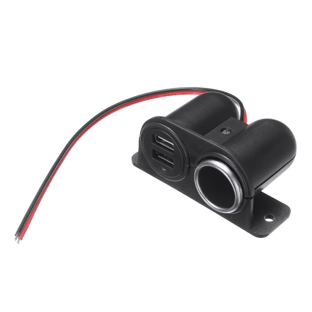 Car Cigarette Lighter Socket 3.1A Dual USB Charger Splitter Power Plug  Outlet 12 V Motorcycle Boats Cigarette Lighter Parts - AliExpress