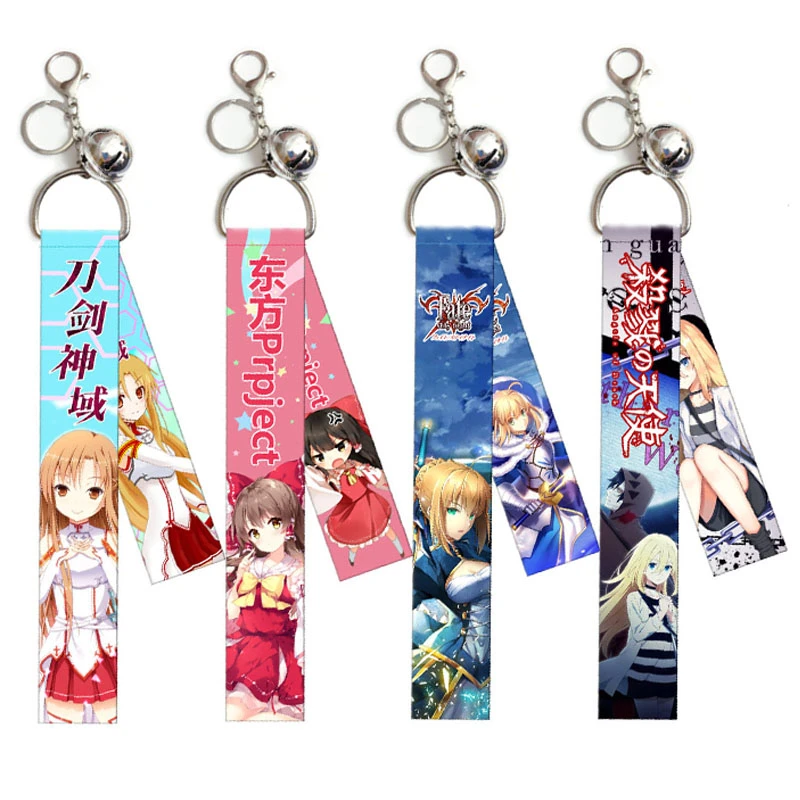 ソードアートオンラインストラップキーホルダーキーリング東方project天使死の運命 グランド注文fgoペンダントジュエリー Key Chains Aliexpress