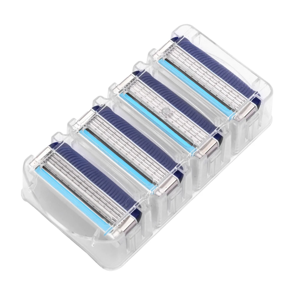 

4pcs/lot High Quality Stainless Steel Shaving Tool Cassette Shaving Blade For Men Face 5 Layers Razor Suitable For Handle