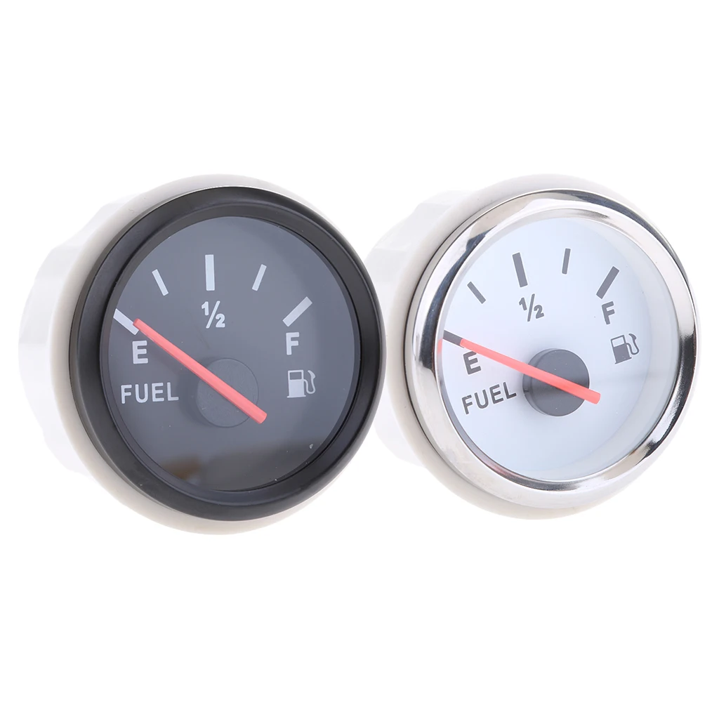 2 Pieces 52mm Boat Electrical Pointer Fuel Oil Level Gauge Meter 0 190