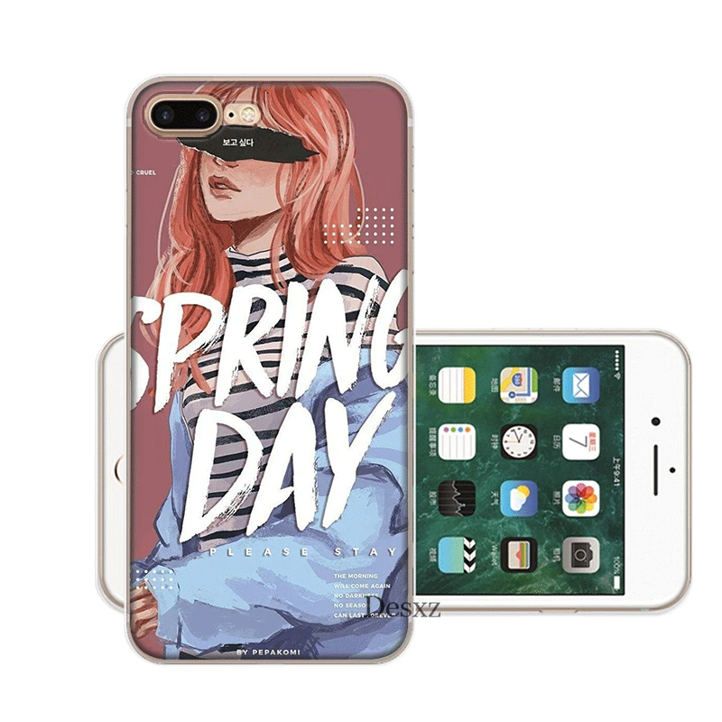 Чехол для мобильного телефона iPhone 11 Pro X XR XS Max 5 5S SE 6 6S 7 8 Plus жесткий чехол Pepakomi Bts