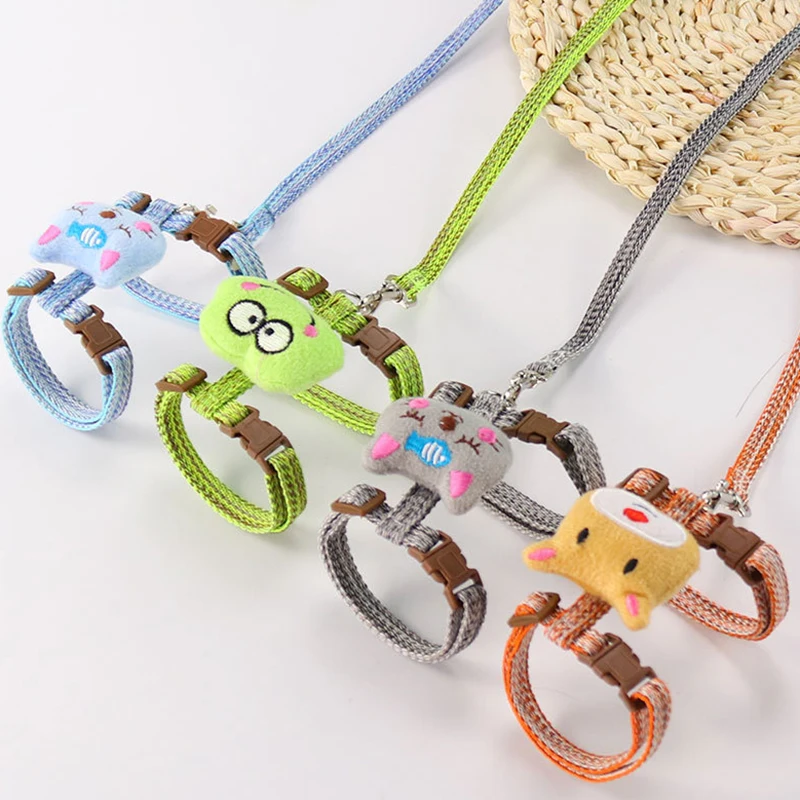 Adjustable Pet Dog Harness Vest Cat Anti-Break I-Shaped Traction Rope Outdoor Training Belt Lead Leash for Dogs Cats Supplies