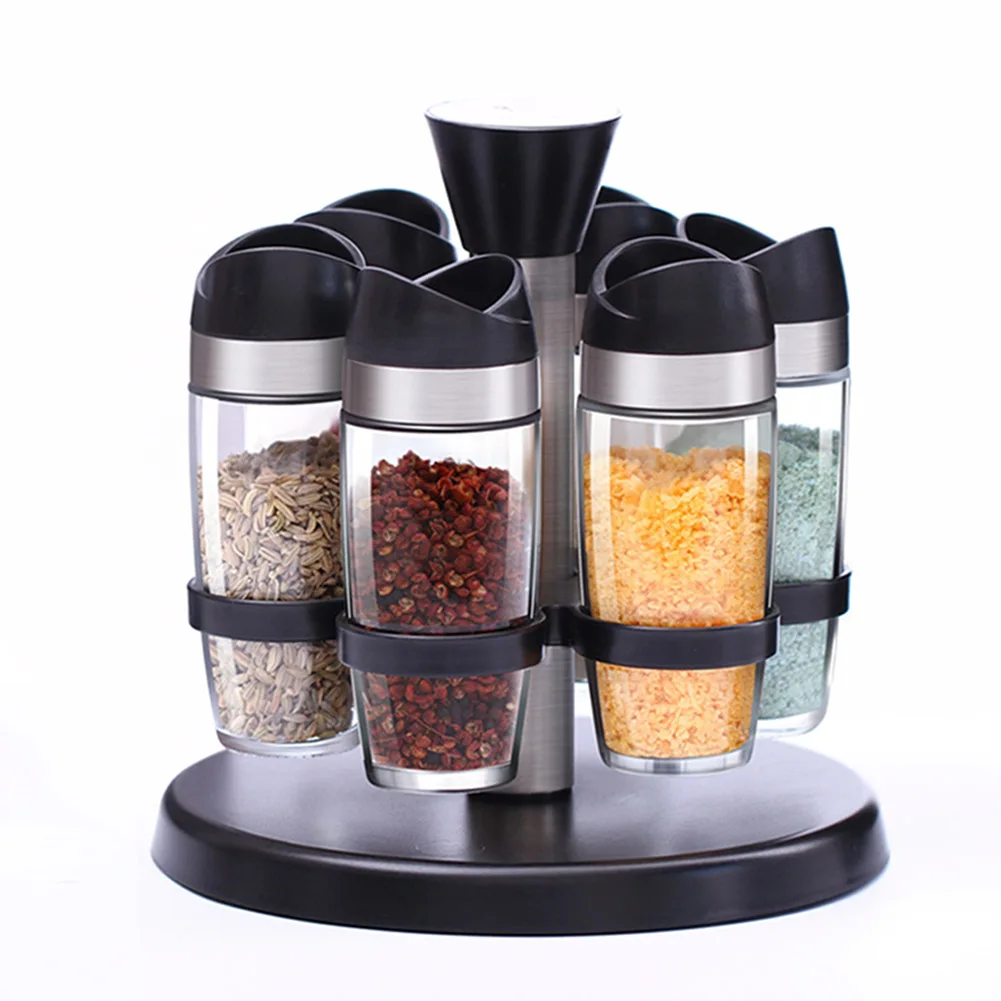 B Новая 7 шт./компл. Бессвинцовая стеклянная бутылка приправы набор вращающийся приправа масляный бак кухонные принадлежности - Габаритные размеры: B