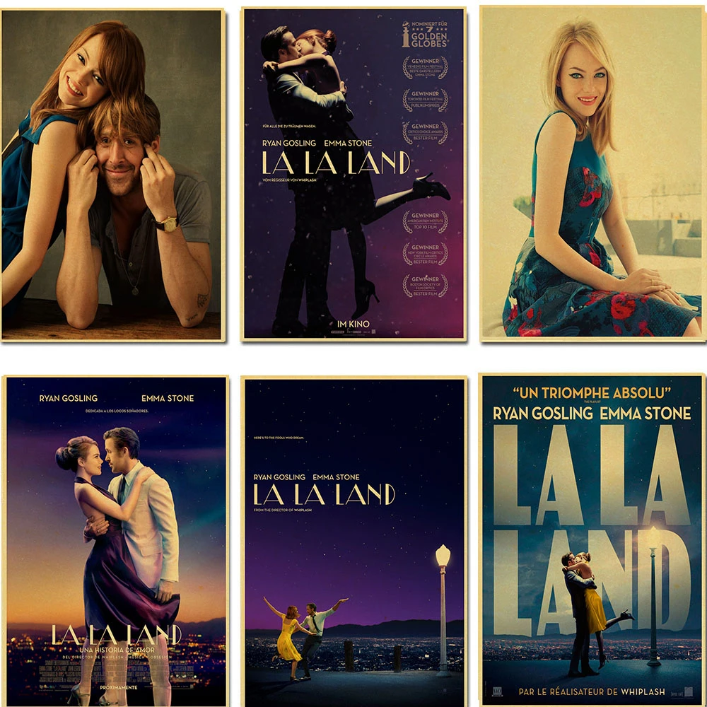 La La Land Retro Poster Vintage Poster Wall Decor Art Kraft Paper Wall Movie Posters Home Deco Apartment Decoration Painting Calligraphy Aliexpress