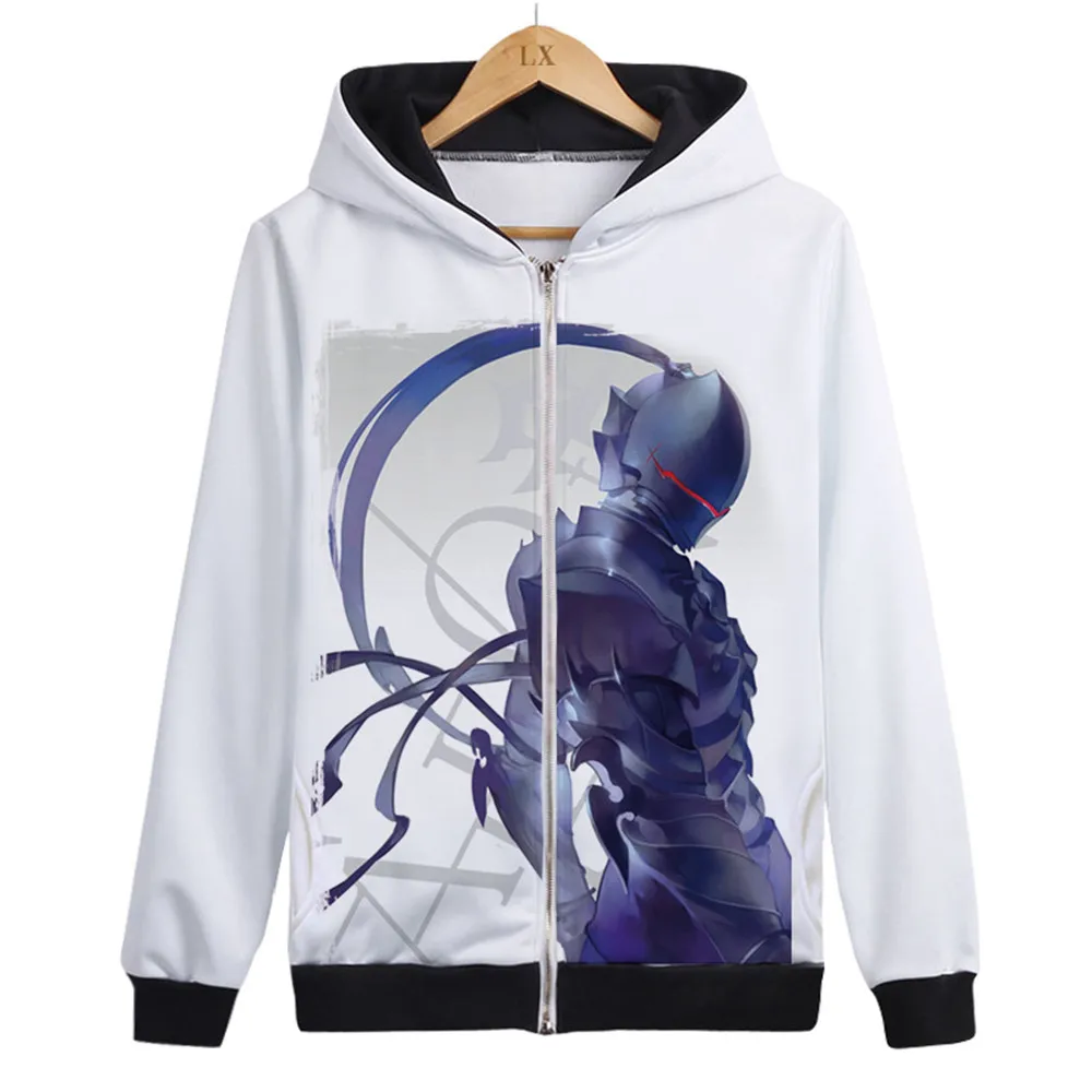 Fate/stay night Saber Лев толстовка на молнии с капюшоном Косплей Костюм Fate Zero унисекс утолщенная куртка Повседневная Толстовка уличная одежда