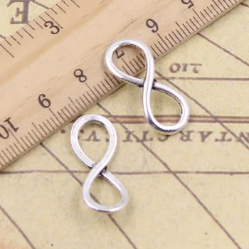 

30pcs Charms Infinity Connector 25x10mm Tibetan Silver Color Pendants Antique Jewelry Making DIY Handmade Craft For Bracelet