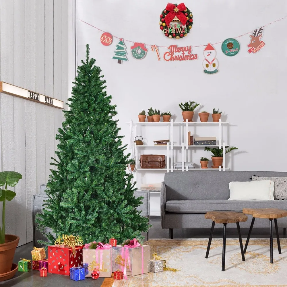 Искусственная Рождественская елка, пластиковые рождественские украшения, подставка для рождественских украшений, вечерние украшения для дома, зеленая миниатюрная елка