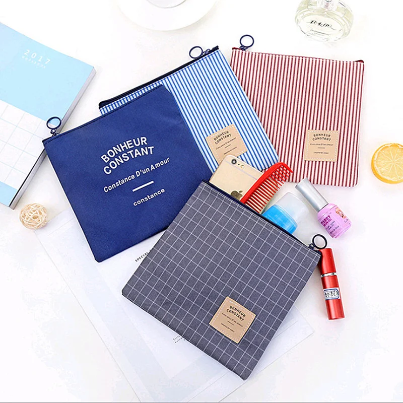 

Daily Necessities Zipper Storage Bag Cosmetic Pouch Sanitary Napkin Bag Modern Style Key Coin Purse Credit Card Canvas Organizer