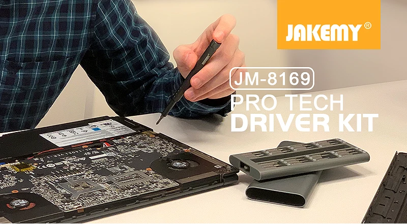 JAKEMY 2019 Newest Item JM-8169 Portable Precision Screwdriver Set with Antirust S2 Steel Bits DIY Tool Kit for Phone Camera