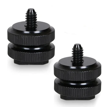 

4Pcs Camera Hot Shoe Mount to 1/4 Tripod Screw Adapter for DSLR Camera Rig JR Deals