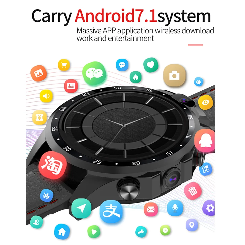 Мужские умные часы с GPS 3 + 32 ГБ 2019 мАч Android 800 7 1 МП|Смарт-часы| |