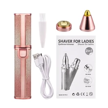 

2 in 1 Rechargeable Eyebrow Trimmer Lady Shaver Mini USB Women Epilator Facial Hair Remover Pen Size Female Hair Shaving Razor