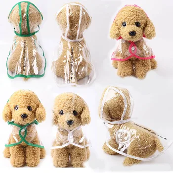 

Fashion Waterproof Dog Raincoat With Hood Transparent Pet Dog Puppy Rain Coat Cloak Costumes Clothes For Dogs Pet Supplies