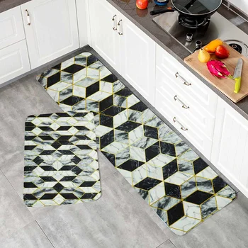 

PVC Leather Floor Mats Carpets Stone Pattern Kitchen Carpets Large Doormats Bedroom Tatami Waterproof Oilproof Kitchen Rug