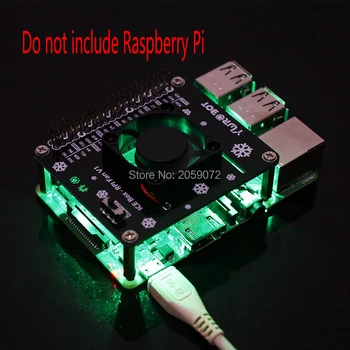 

raspberry pi 4 model b gpoi led fan for raspberry pi 4b/ 3b+ /3b /3a+ cooling fan
