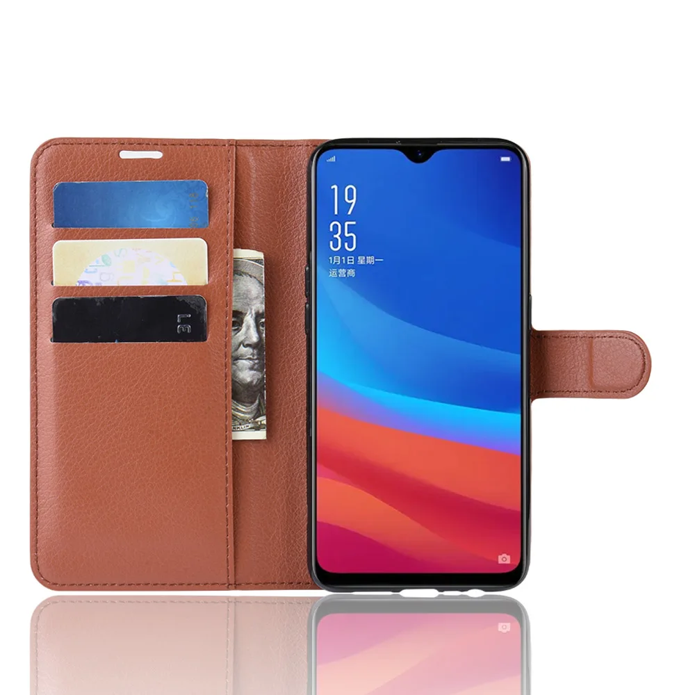 Высококачественный защитный чехол для OPPO A1K AX5S A5S A7 AX7 A5 A3 A71 A77 A73S Чехол-книжка из искусственной кожи чехол-кошелек смарт-чехол для телефона чехол с отделением для кредитных карт и подставкой Funda