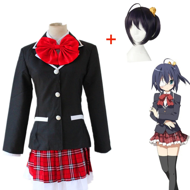 Аниме Love Chunibyo &amp другие бреда школьная униформа для девочек Rikka Takanashi Косплей