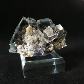 

73.9gNatural dark purple fluorite, crystal mineral crystal specimen