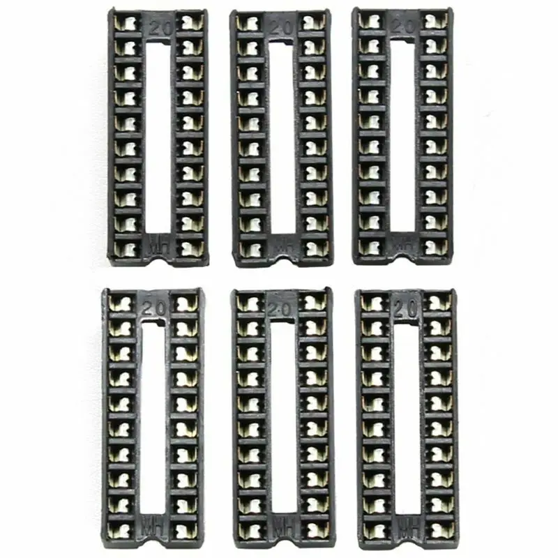 Buy DIP IC Sockets Adaptor Solder Type Socket 6 8 14 16 18 20 24 28 Pins Assortment