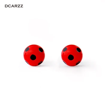 

20 pairs Miracle Ladybug Earrings Cartoon Small Stud Earrings for Women Kids Ladybug and Cat Noir Jewelry Costume Wholesale