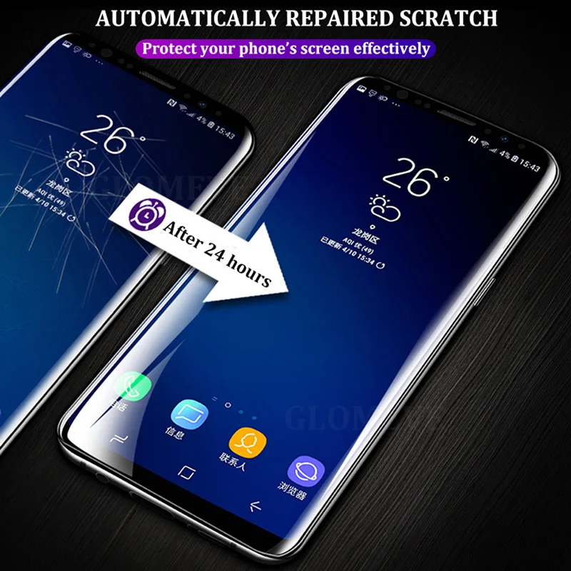 2 1 шт. 40D Гидрогелевая пленка для Samsung Galaxy S10 S9 S8 Plus Note 8 9 10 Защитная экрана S7 Edge не
