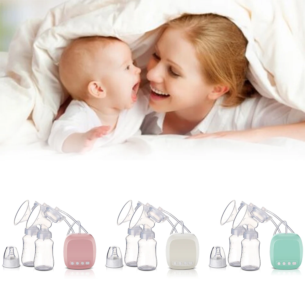 Tanie CYSINCOS podwójna laktator elektryczny potężny ssanie sutka USB laktator elektryczny z butelka na mleko dla dziecka zimny termofor żelowy sutek