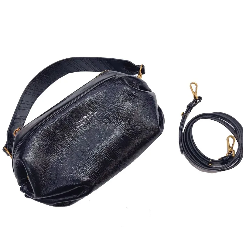 Женская кожаная сумка через плечо, новинка, кожаная сумка с верхним слоем, модная Персонализированная сумка-мессенджер
